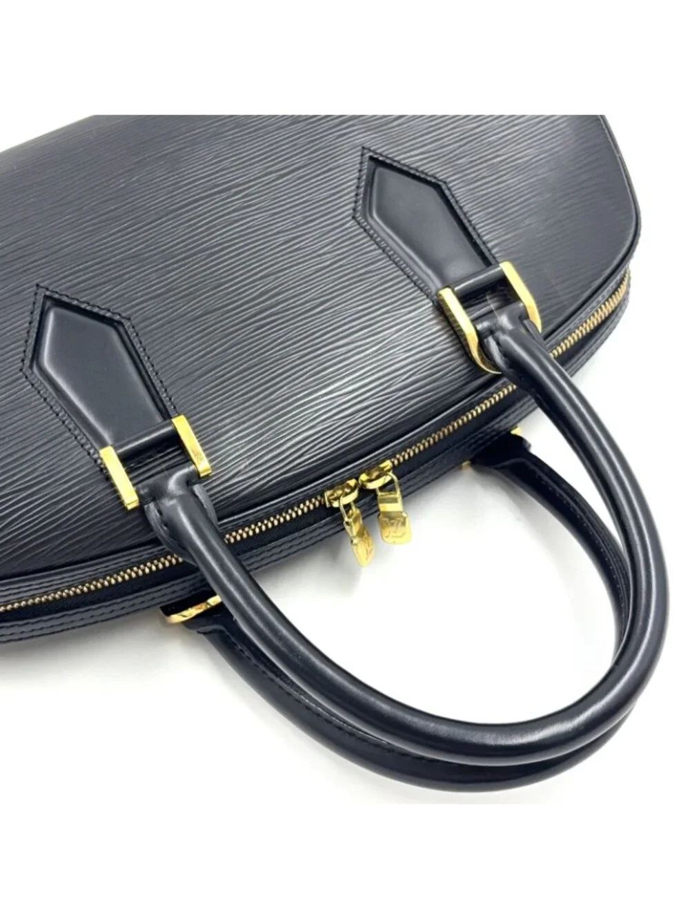 Louis Vuitton Jasmine Epi Noir Leather Black Handbag Gold
